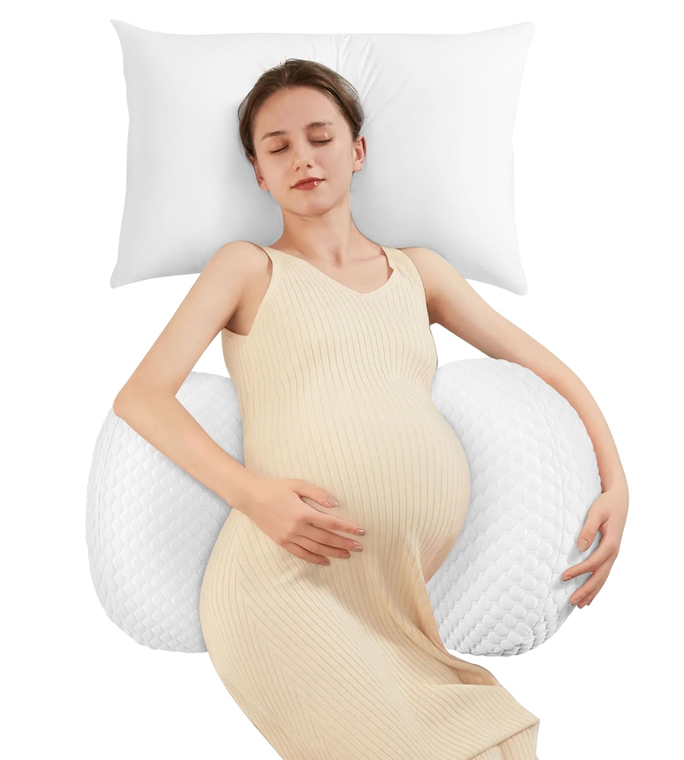 DONAMA Pregnancy Pillow Cooling with 30 Slope Support