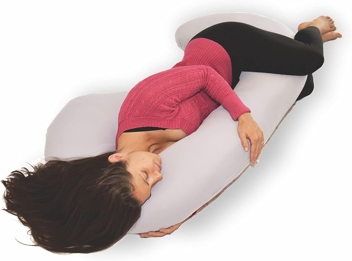 New Microfiber Zippered Maternity Pillow Cover White