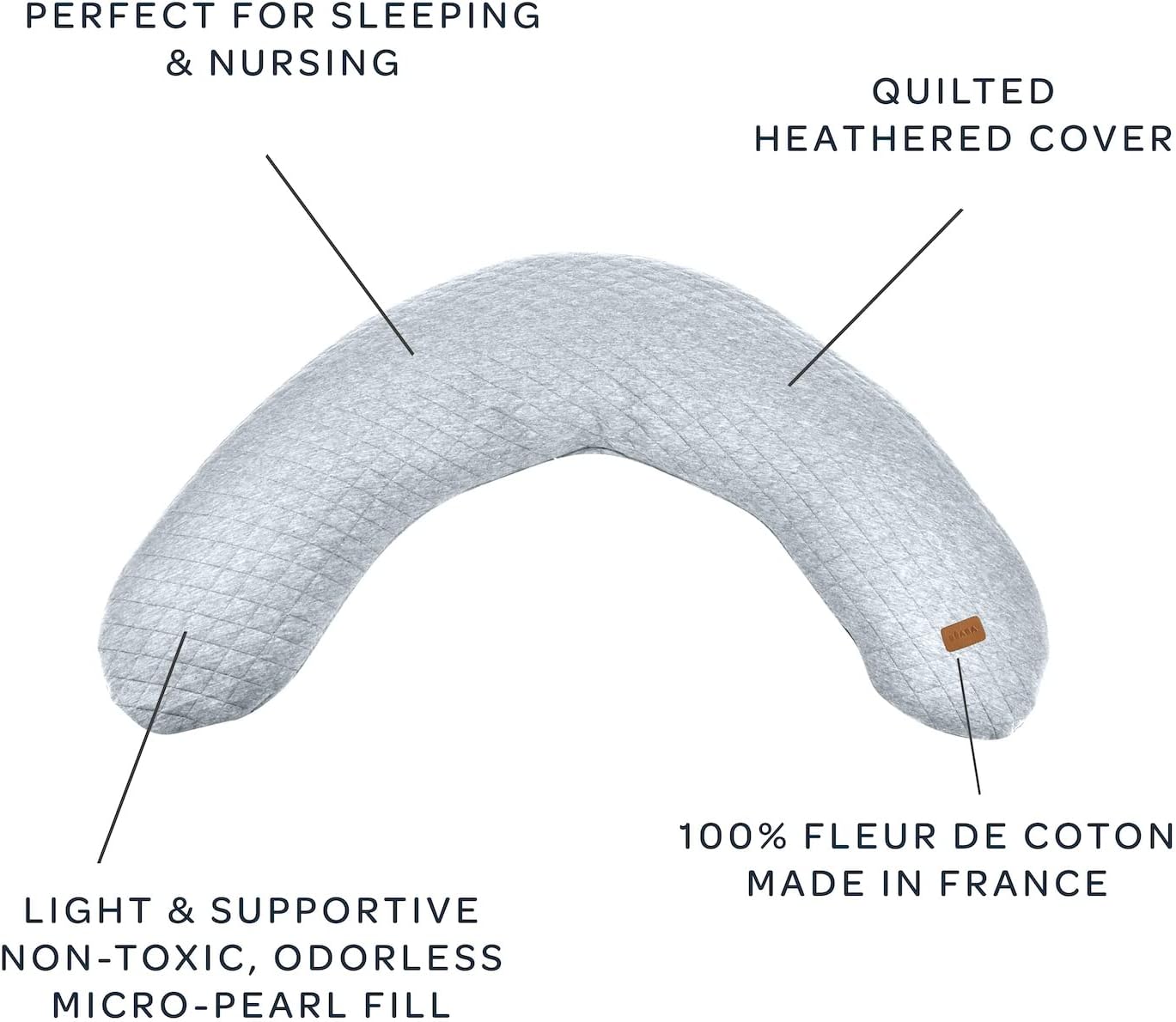 Baba Big Flopsy Pregnancy Pillow - Heather Grey