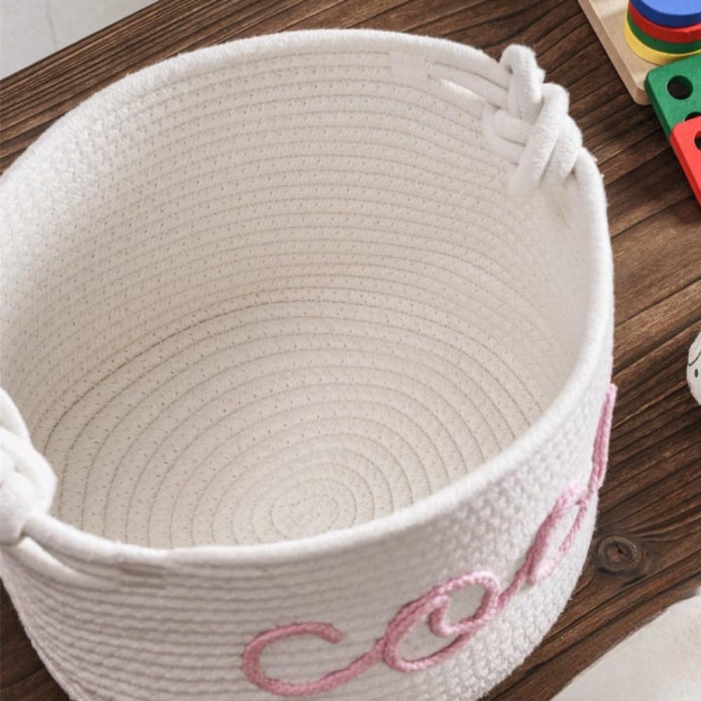 Custom Personalized Handmade Basket for Kids and Pets M-H 24X18CM 1