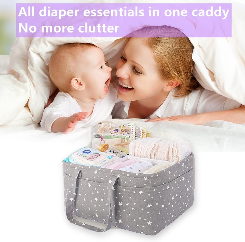 QiANBiRD Large Foldable Diaper Caddy Organizer 1