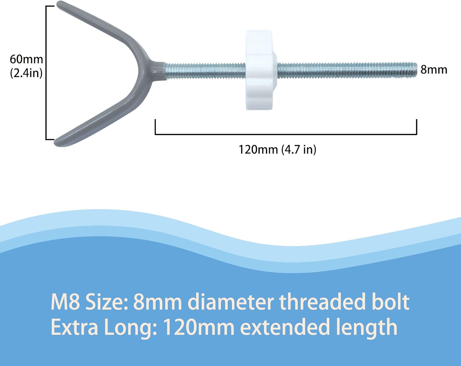 Vmaisi Baby Gate Banister Adapter Y-Spindle Rods 2 Pack