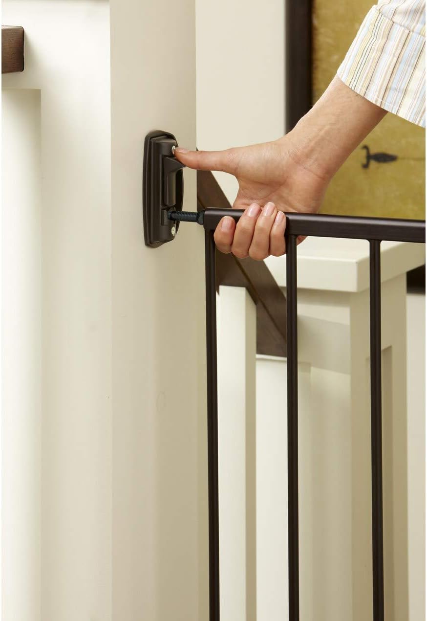 MyPet Windsor Walk Thru Pet Gate - 31 Tall Matte Bronze
