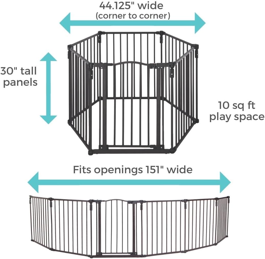 Toddleroo 3 in 1 Arched Metal Play Yard 151 Wide