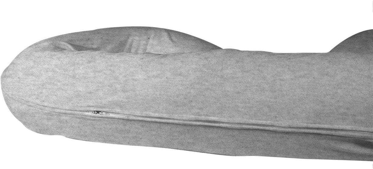 Betty Dain Stretch Jersey Maternity Pillowcase 60x25 Inches Gray