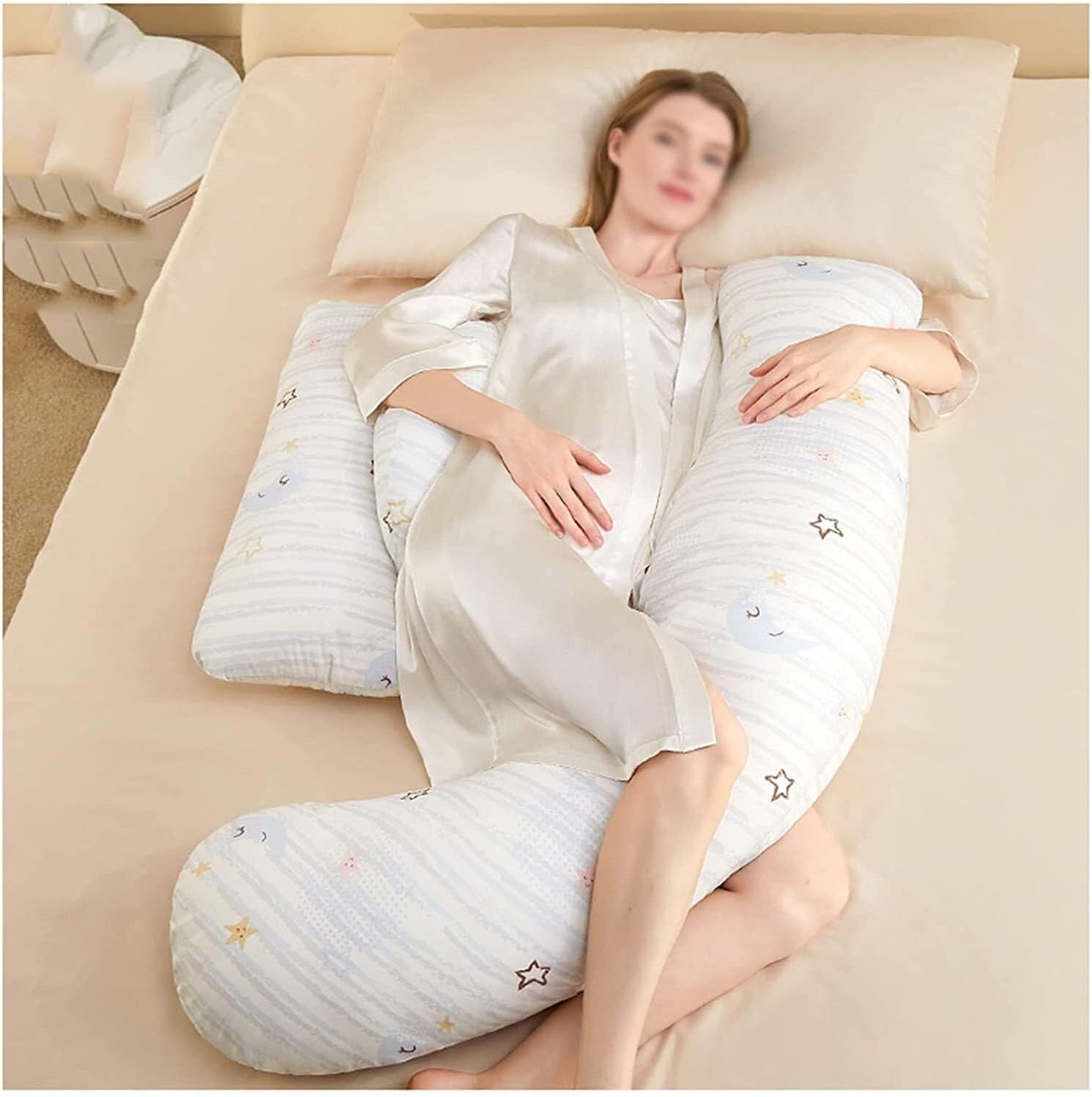 Adjustable H-Shaped Maternity Pillow with 360 Support