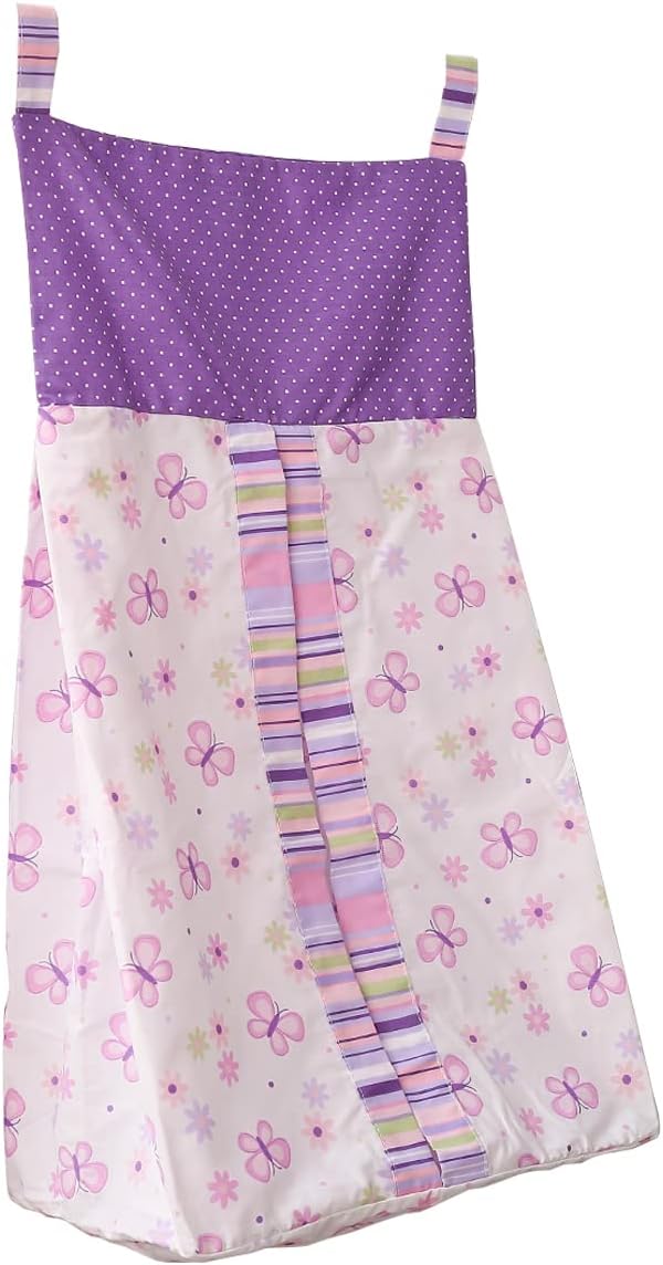 CribMATE Baby Diaper Stacker Purple Butterfly