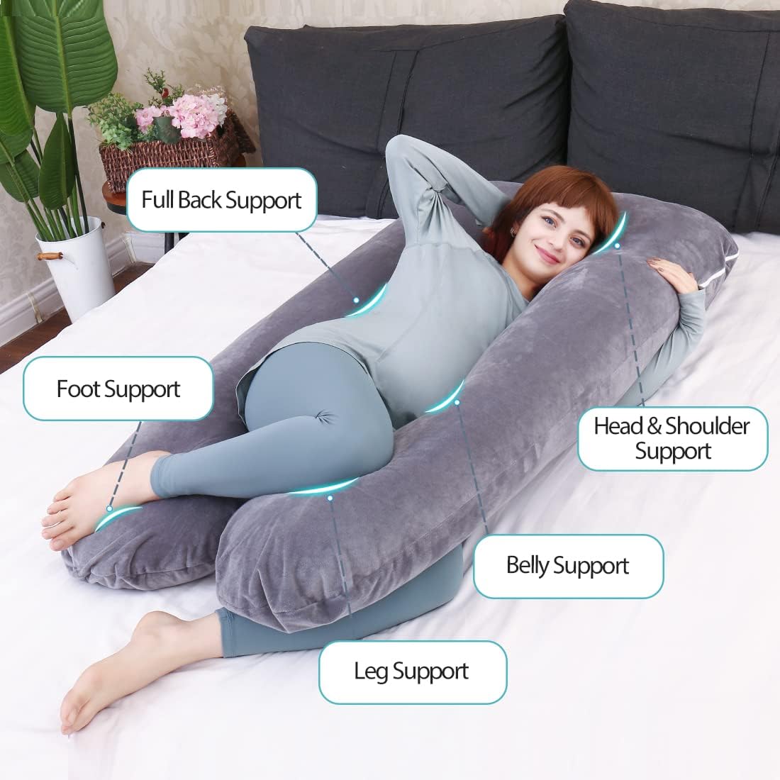 MOON PINE Pregnancy Pillow for Maternity Support