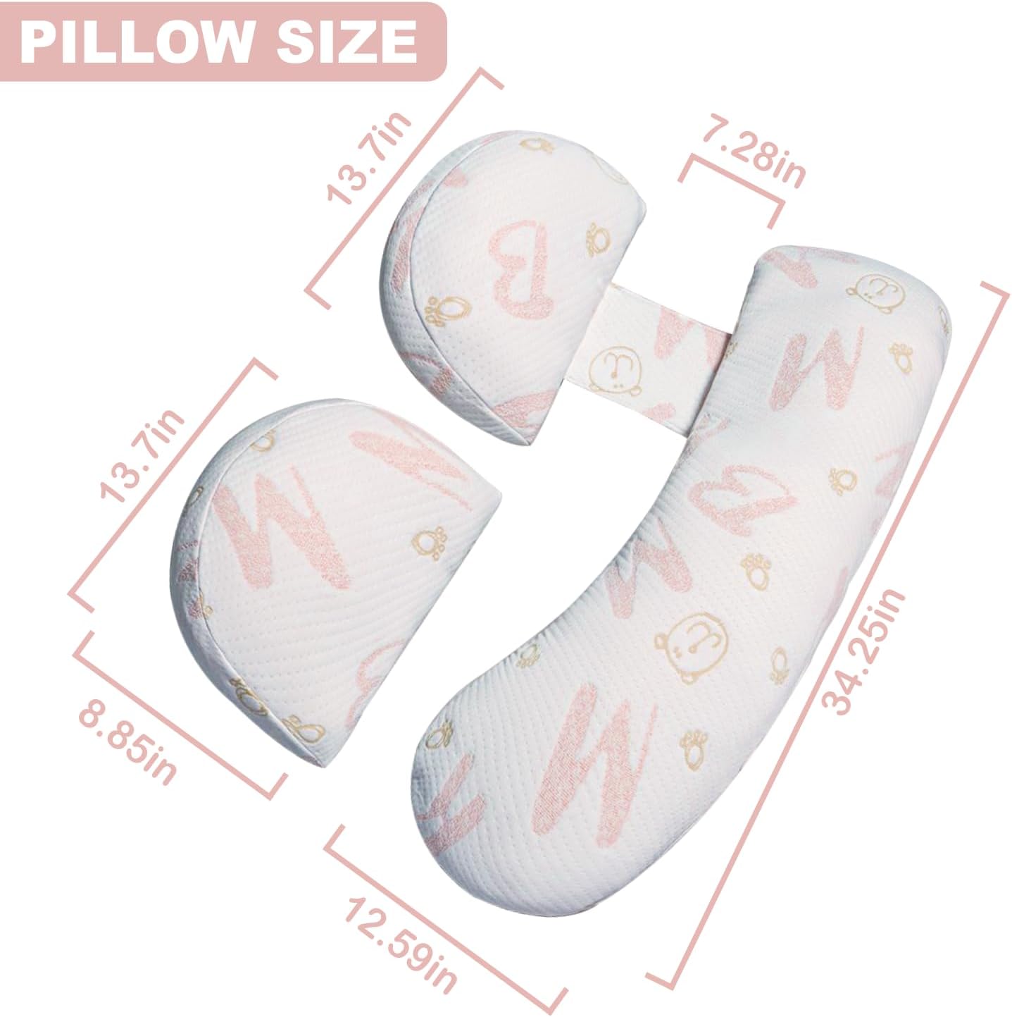 Anfrandce Pregnancy Pillow for Full Body Support