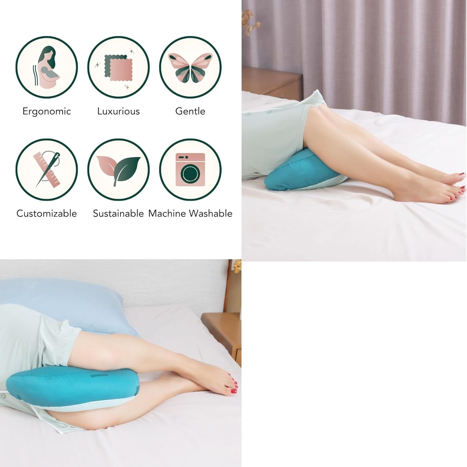 Premium Egyptian Cotton Maternity Pillow for Pregnancy Comfort