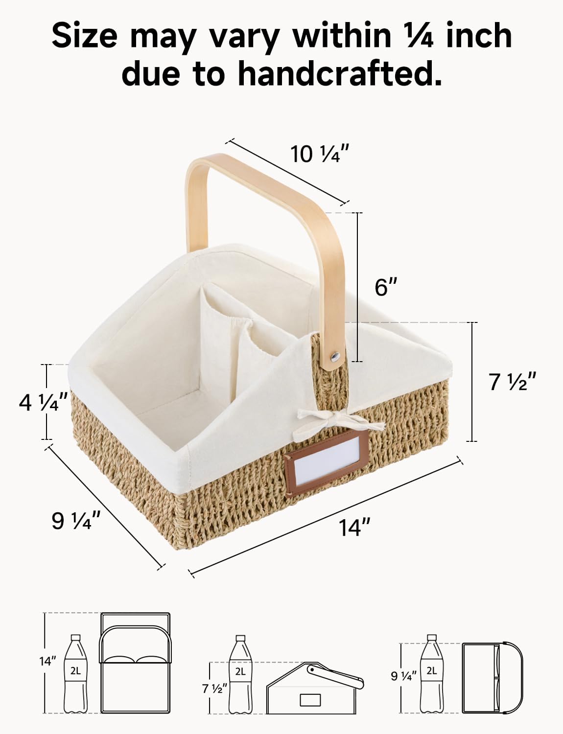 StorageWorks Wicker Diaper Caddy Organizer