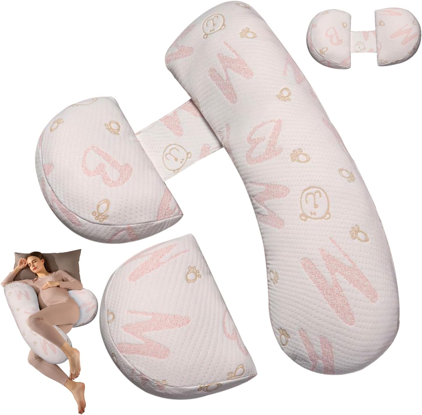 Anfrandce Pregnancy Pillow for Full Body Support