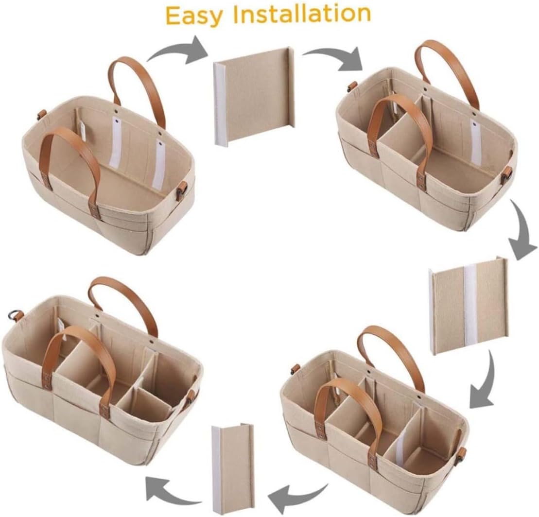 Baby Diaper Caddy Organizer Portable Storage Bin