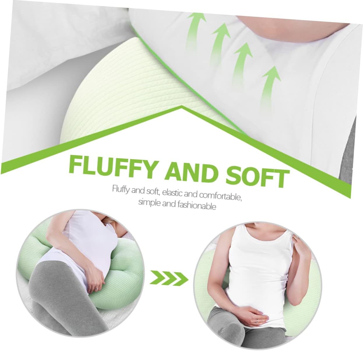 Homoyoyo Pregnancy Pillow with U-Shape Support