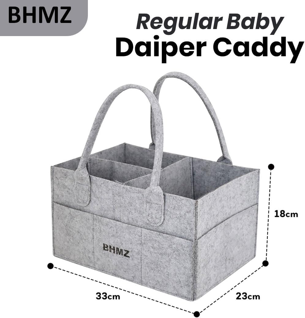 BHMZ Baby Diaper Caddy Organizer - Grey