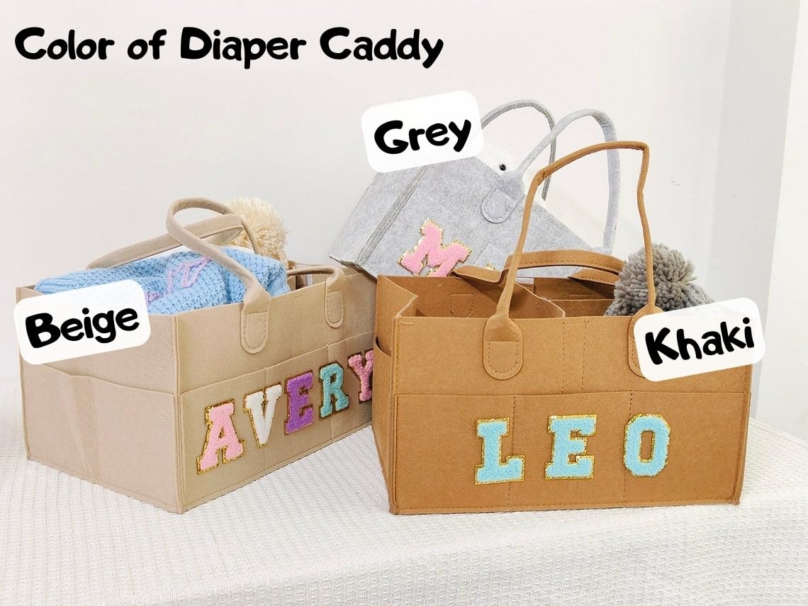 Personalized Baby Diaper Caddy with Name Letters