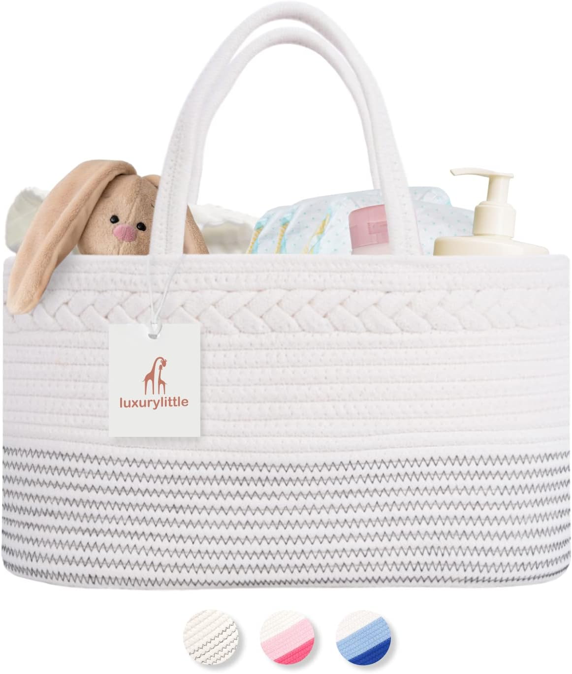 Luxury Little Diaper Caddy Storage Basket Organizer