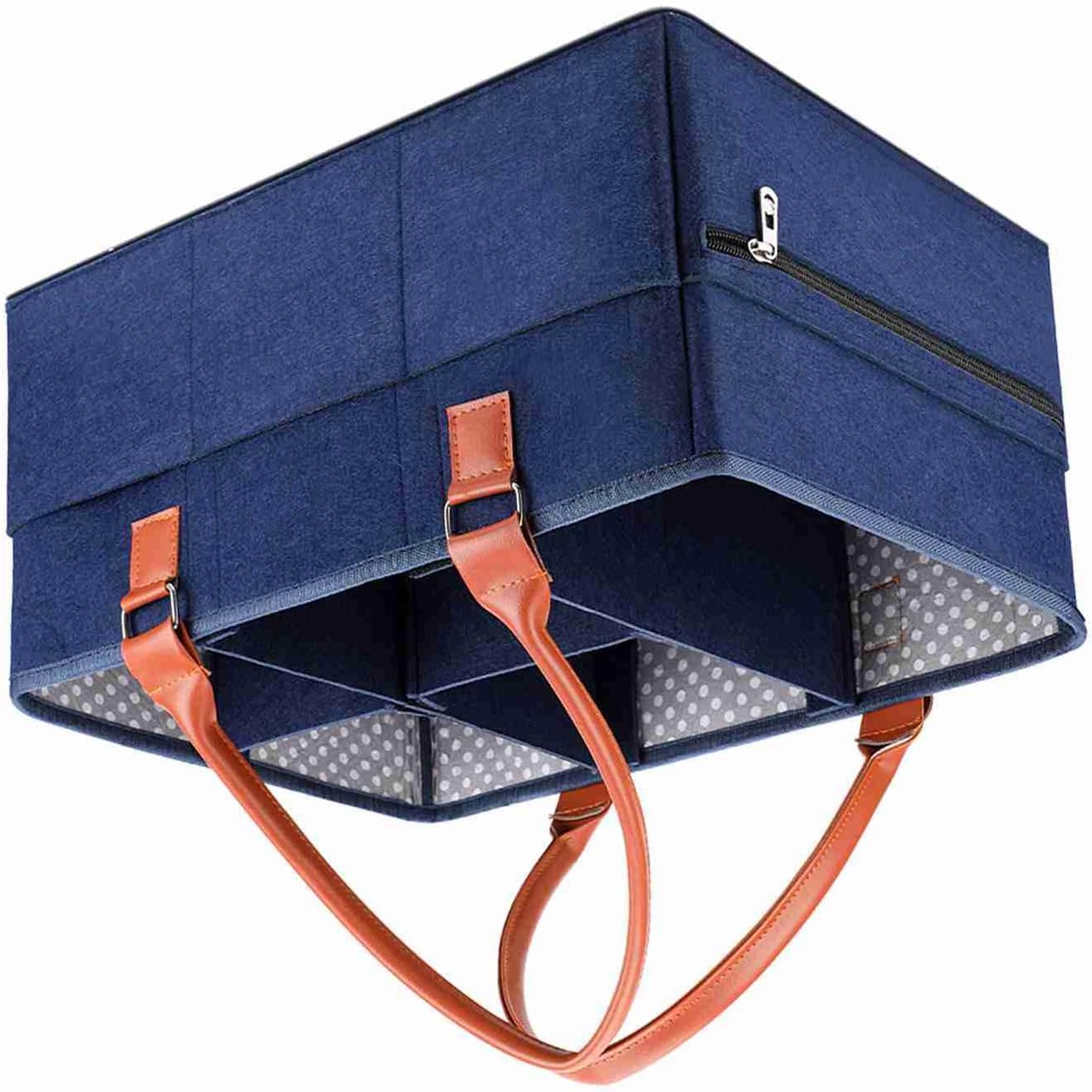 Alomejor Large Nappy Storage Caddy with Detachable Dividers