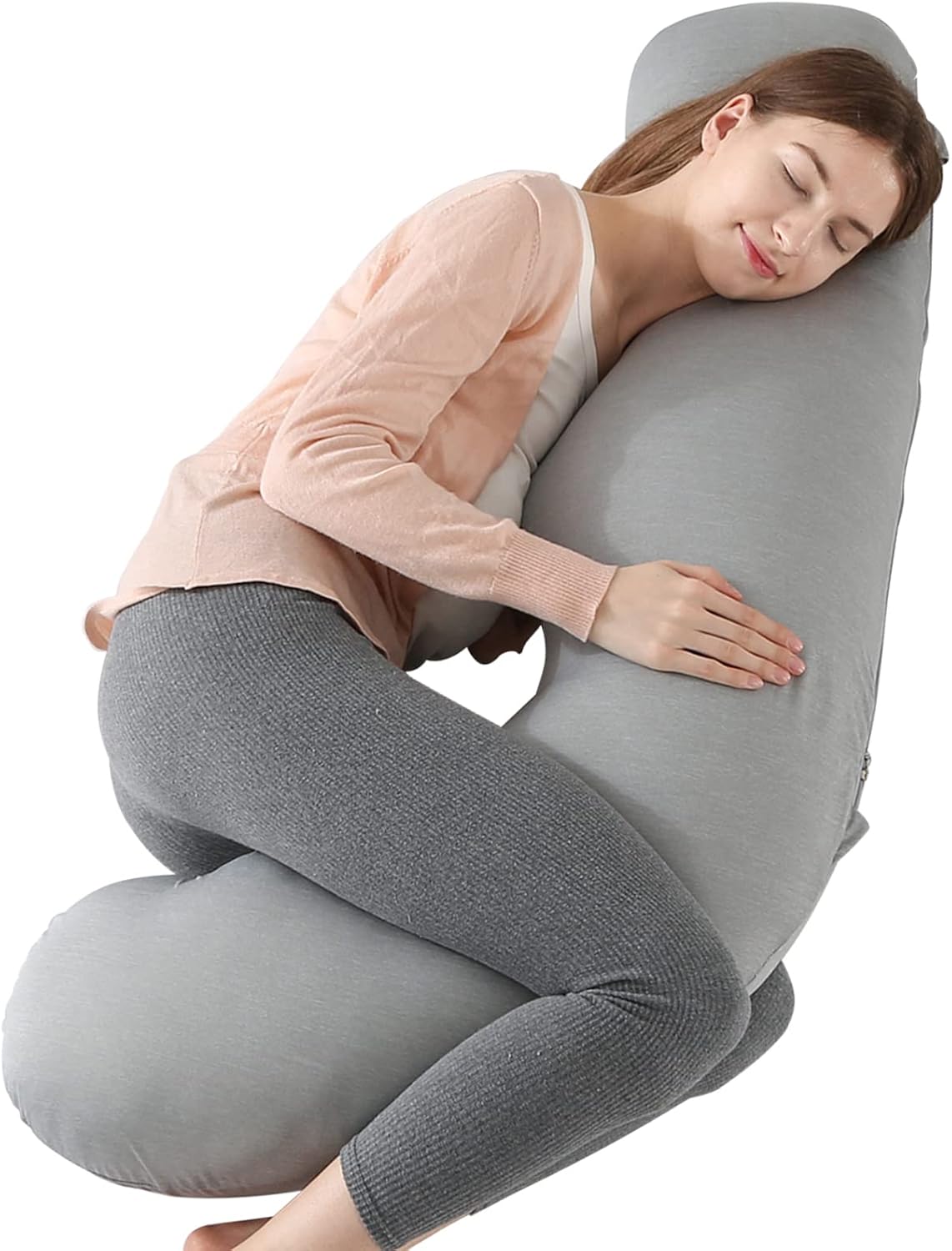 BATTOP Pregnancy Pillow with Cooling Cover