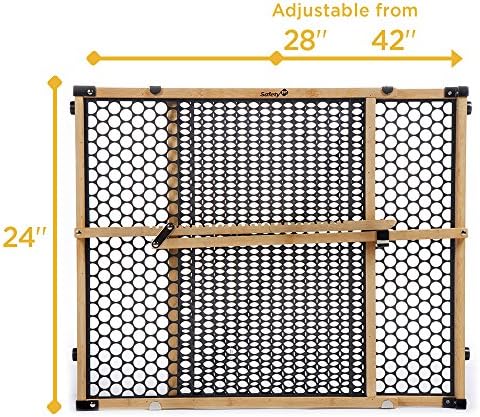 Safety 1st Bamboo Baby Gate with Door 24 High