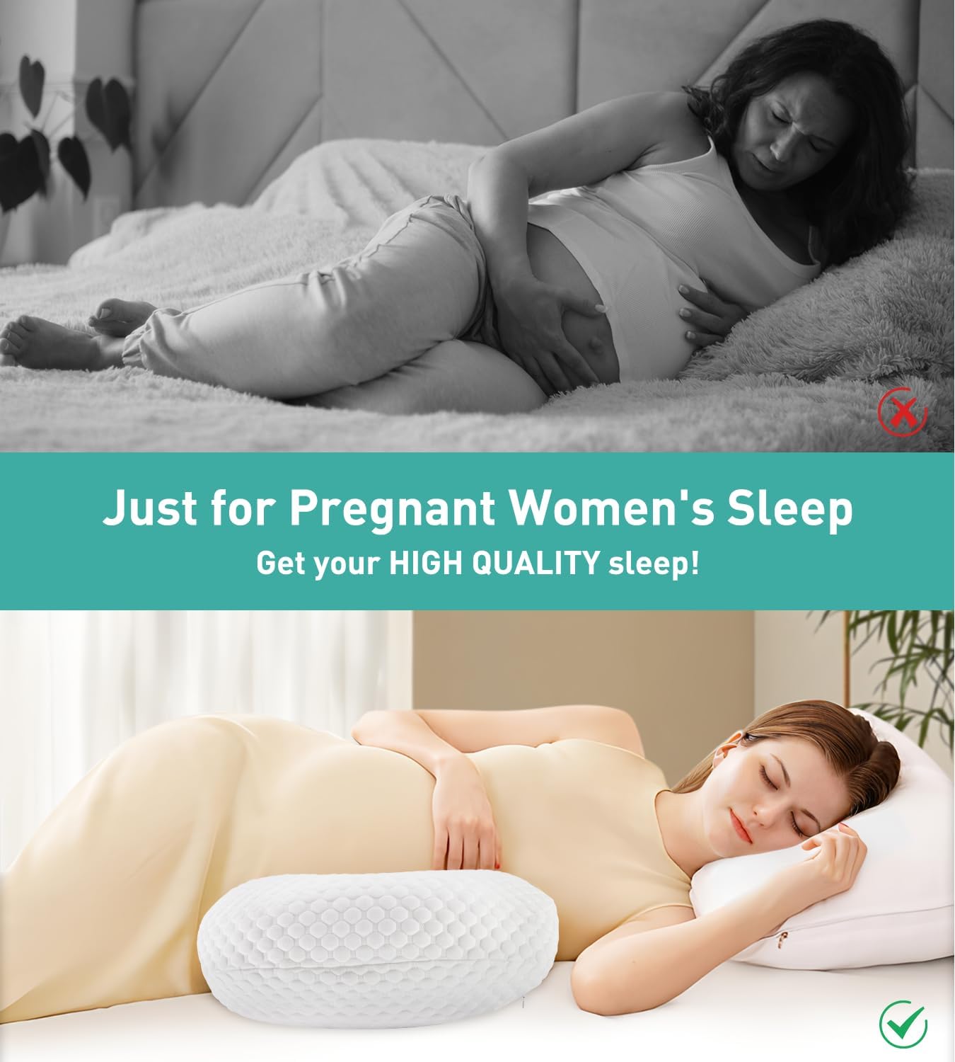 DONAMA Pregnancy Pillow Cooling with Adjustable Support 1