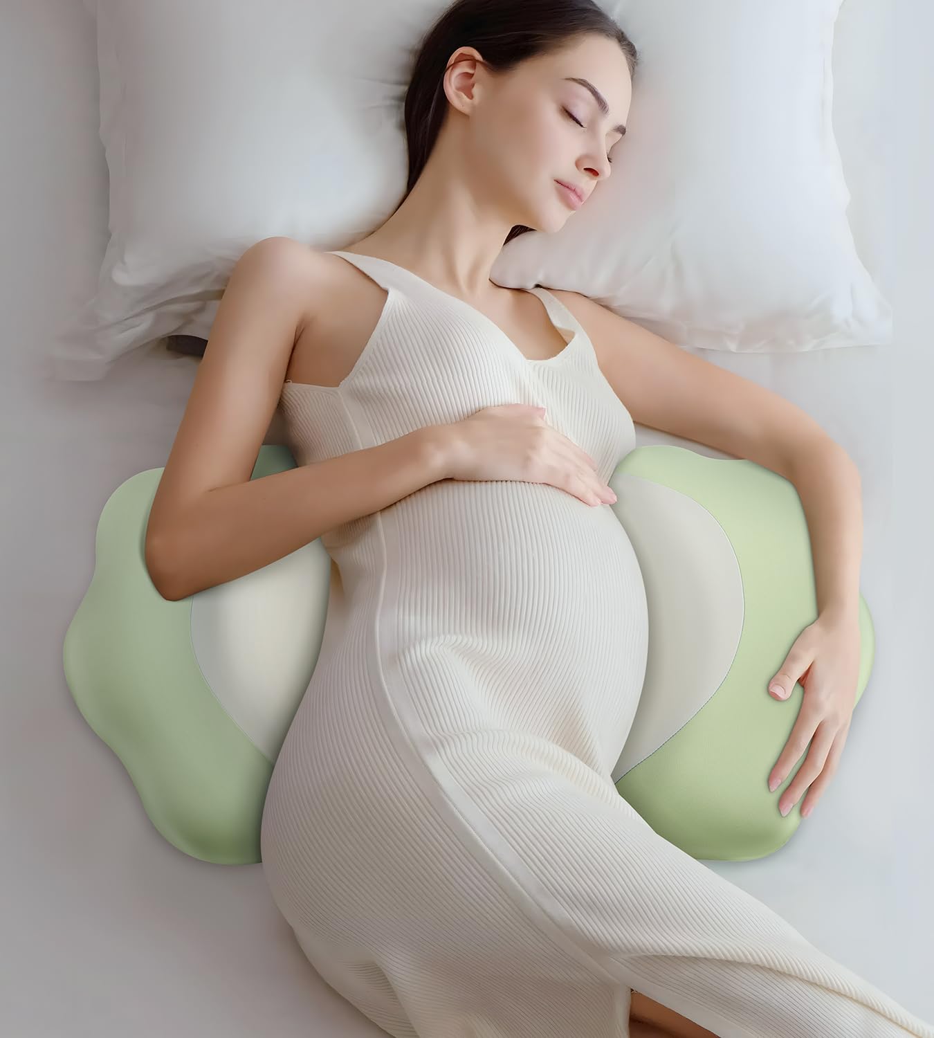 DONAMA Pregnancy Pillow with Cooling Case