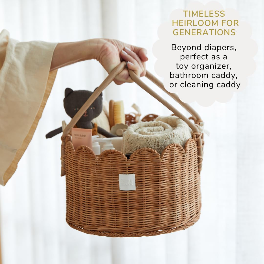 BEBE BASK Premium Baby Diaper Caddy Organizer