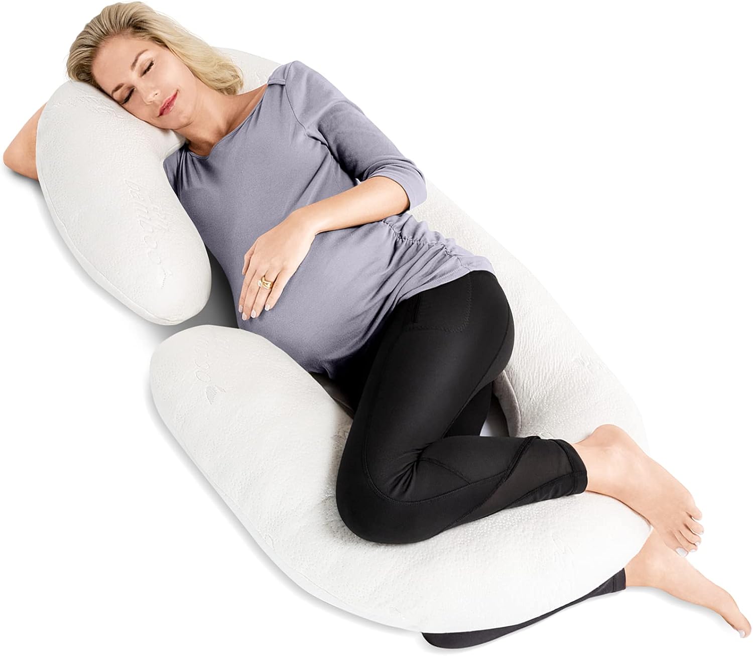 Restorology Pregnancy Pillow - 60 Inch C-Shaped Maternity Support 1