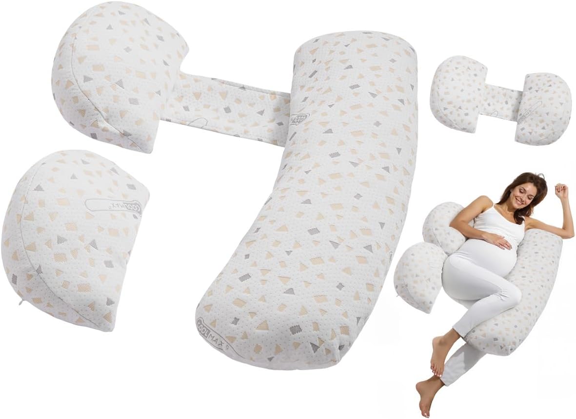 VEVOR Pregnancy Pillows Adjustable Maternity Pillow with Removable Cover