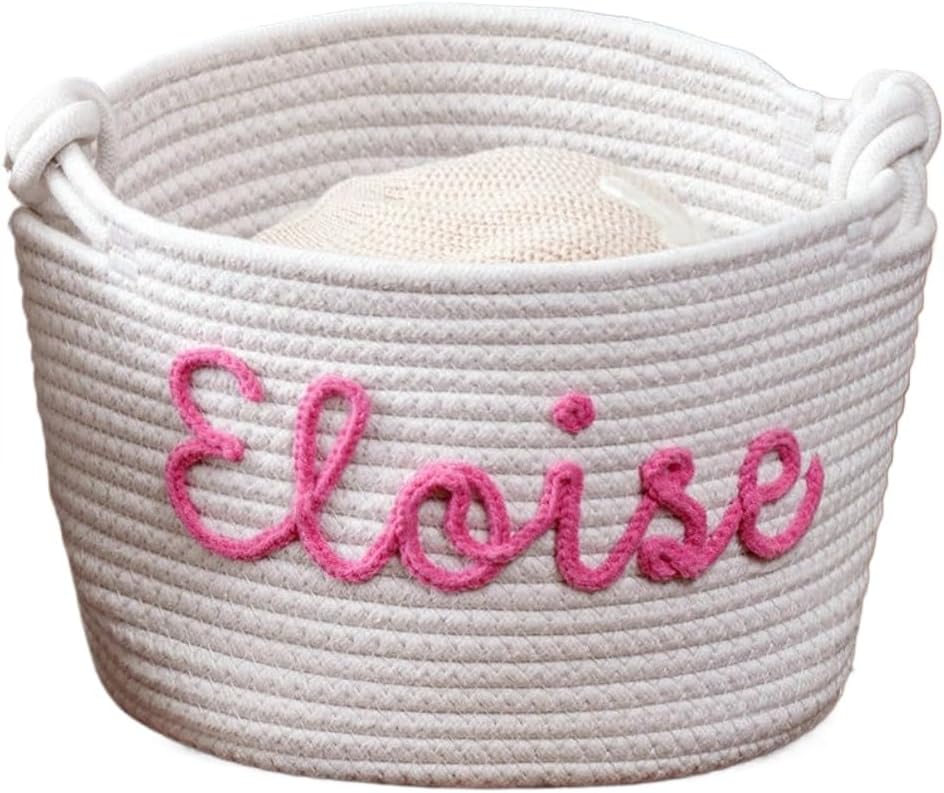 Custom Personalized Handmade Basket for Kids and Pets M-H 24X18CM 1