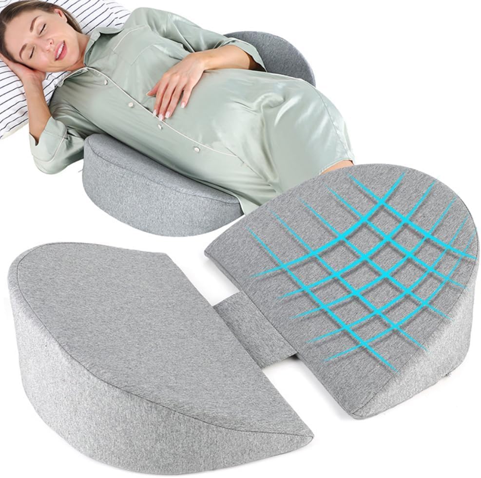 WEIKA Pregnancy Pillow with Cooling Cover Memory Foam Support