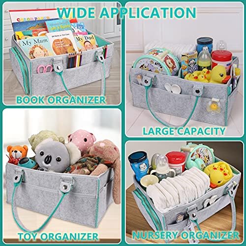 Eco-Friendly Baby Diaper Caddy Organizer Tote Bag