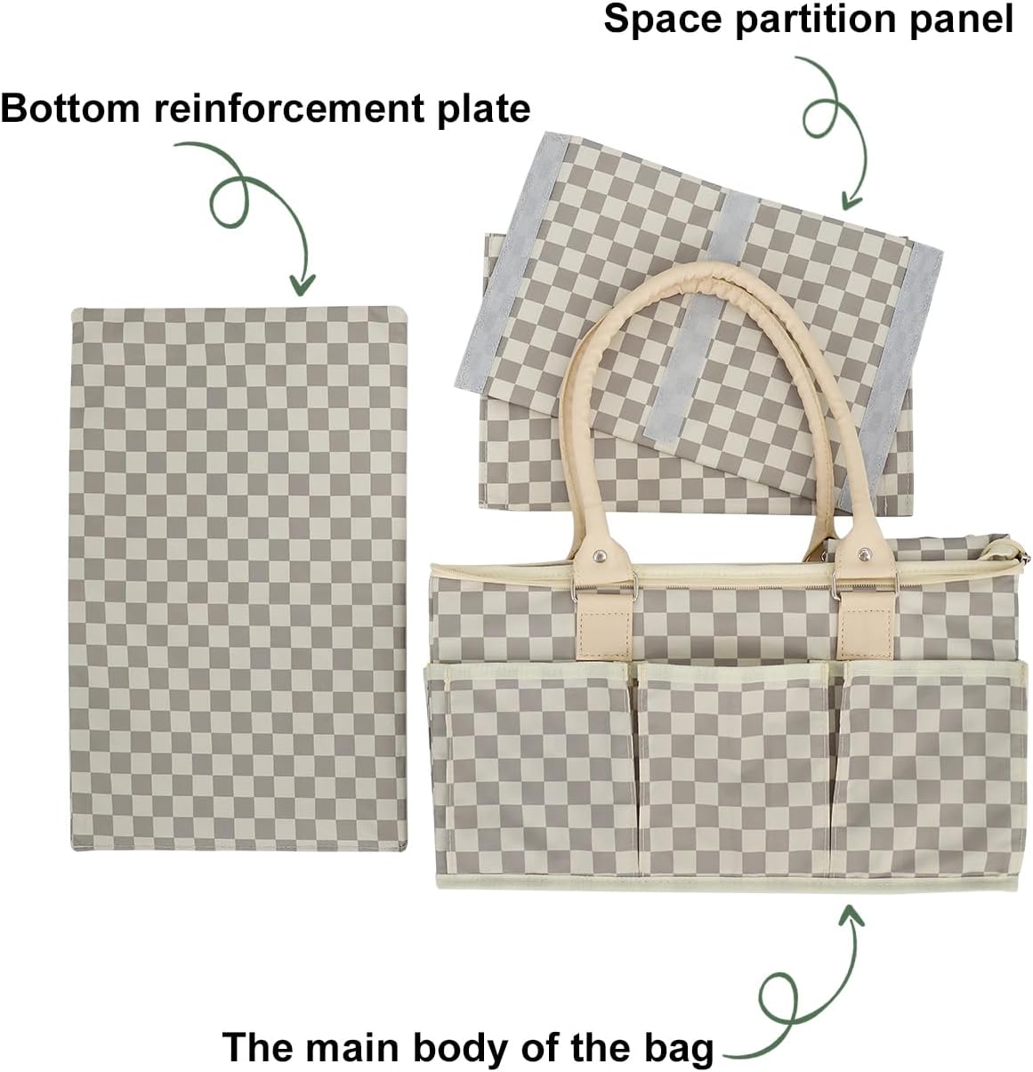 EZLuxeHome Luxury Baby Diaper Caddy Organizer with Lid