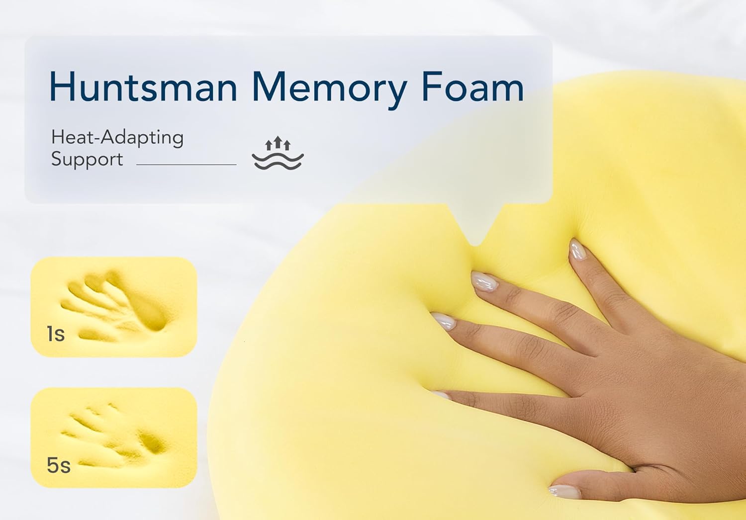 Yunari Pregnancy Pillow Memory Foam Velvet Grey