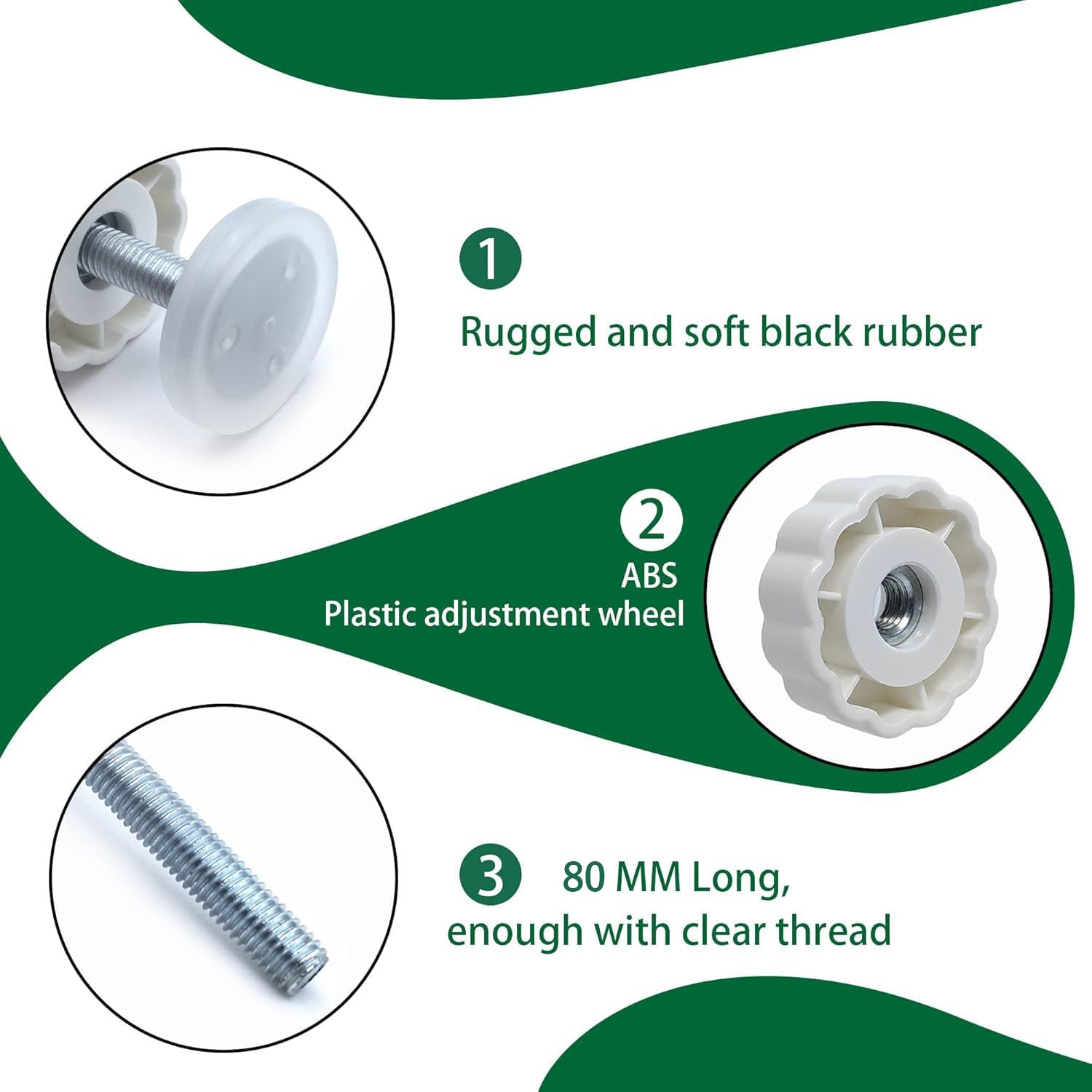 Vmaisi 8MM Spindle Rods 4 Pack - Pressure Mount Baby Gate Hardware Kit