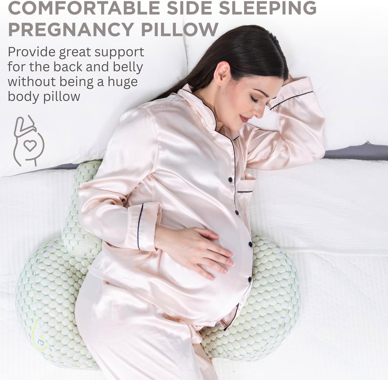 SNUGGLYBEE Maternity Pillow with Adjustable Cover