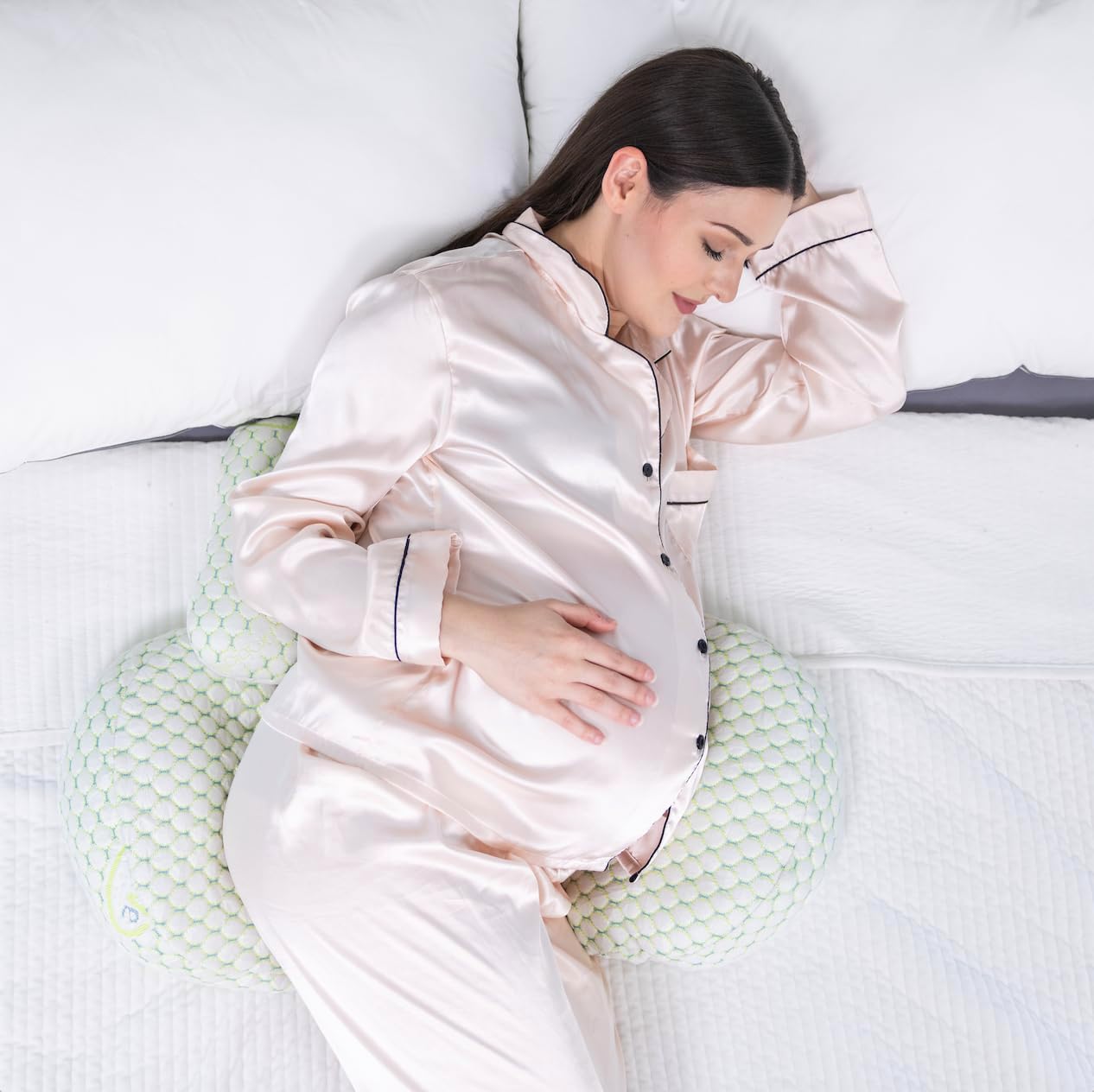 SNUGGLYBEE Maternity Pillow with Adjustable Cover