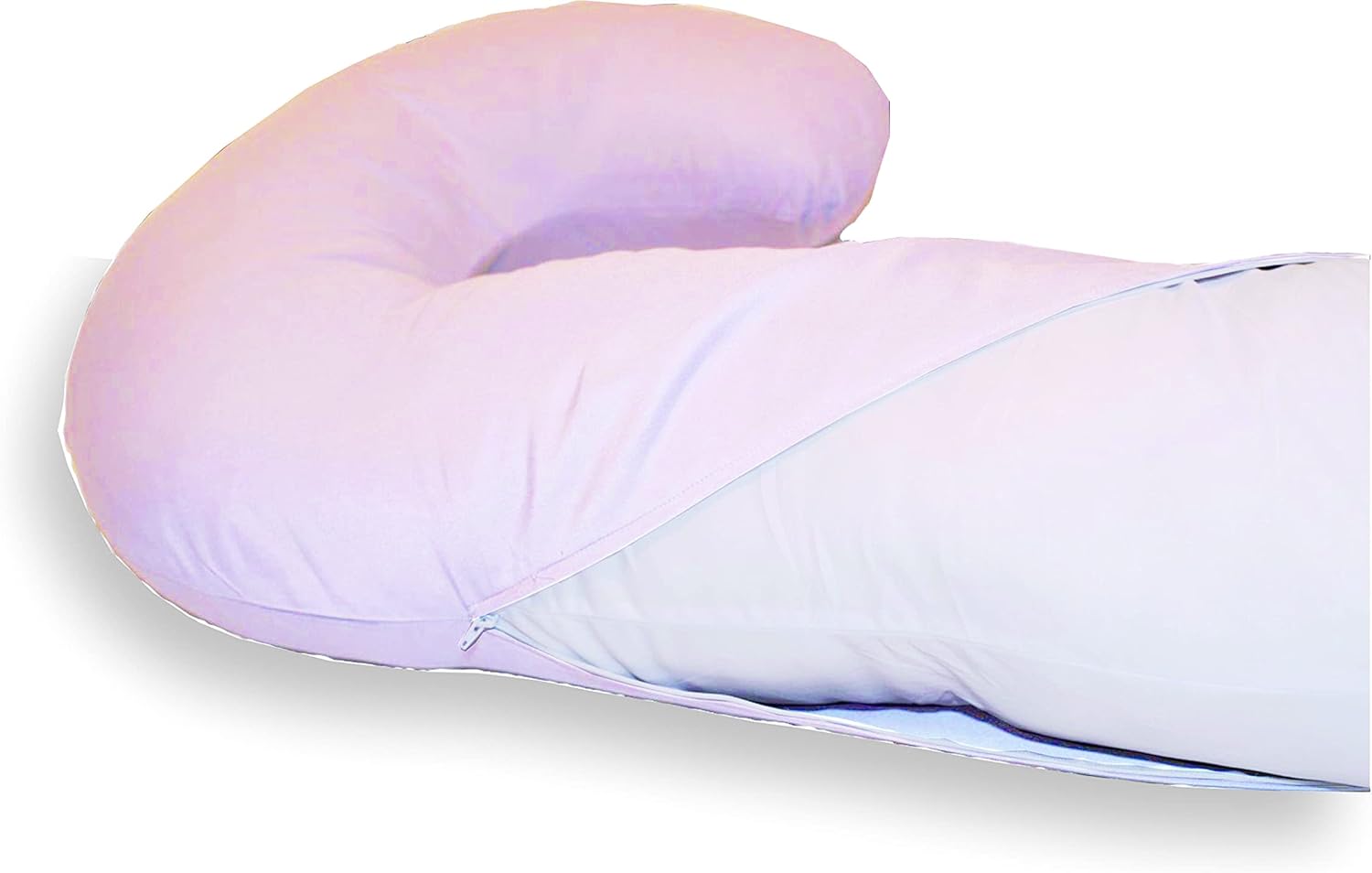 New Microfiber Zippered Maternity Pillow Cover White