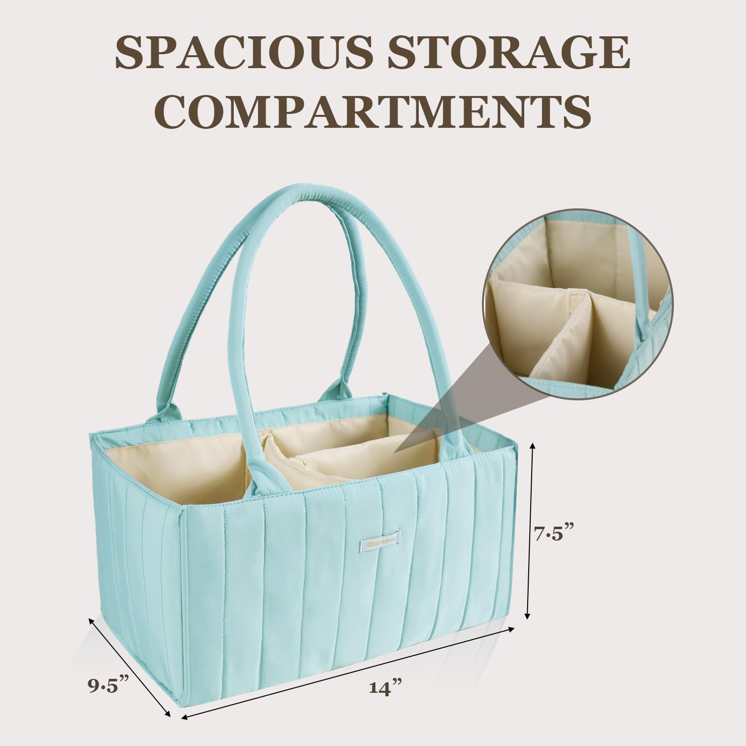 Clearworld Diaper Caddy Organizer Pale Green 1