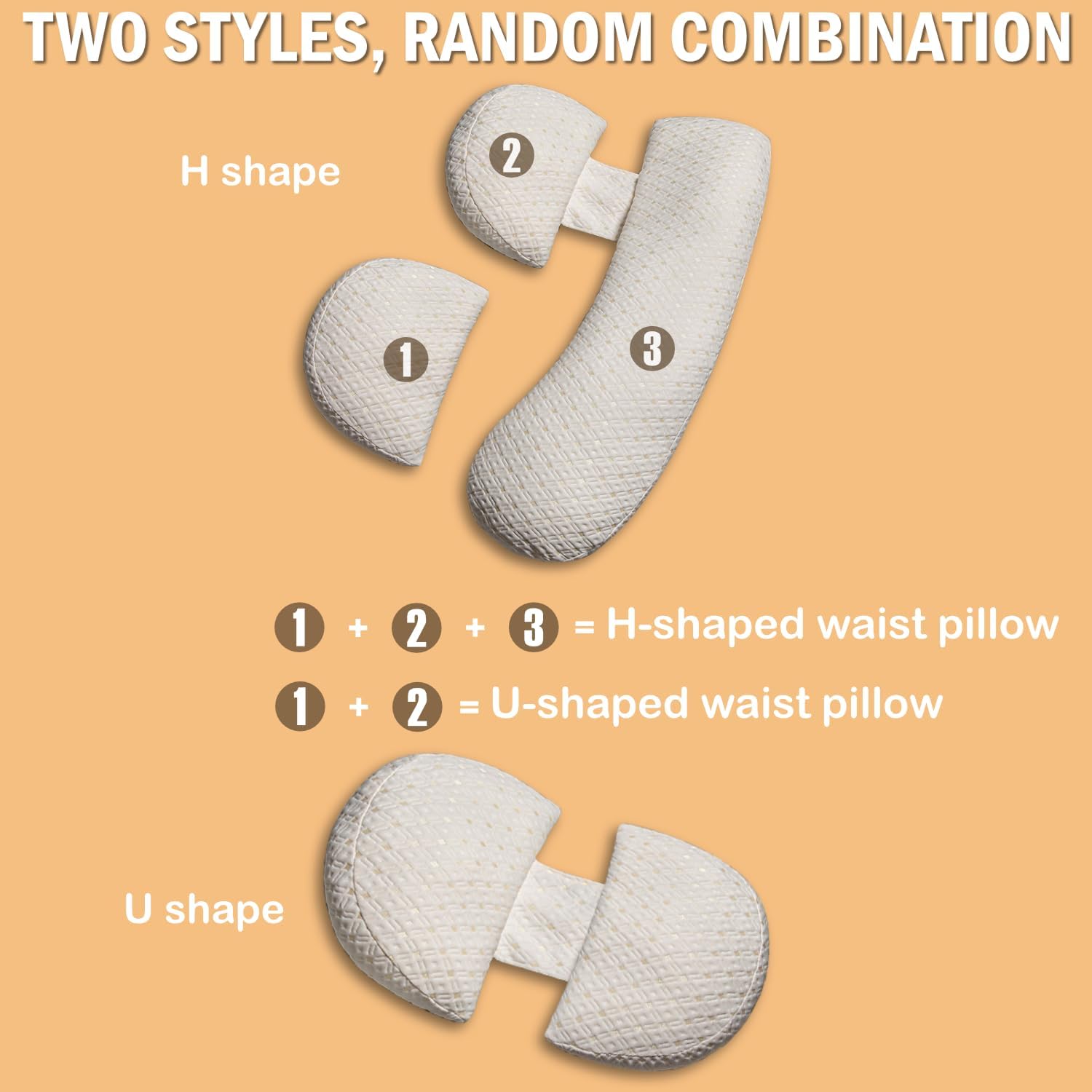 Oskeray Pregnancy Pillow with Detachable Adjustable Support
