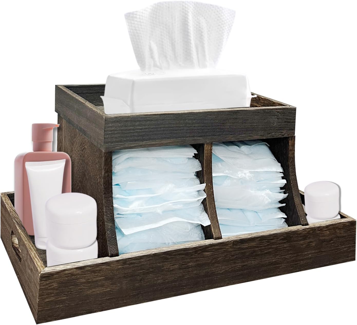 YEXEXINM 3-in-1 Diaper Caddy Organizer
