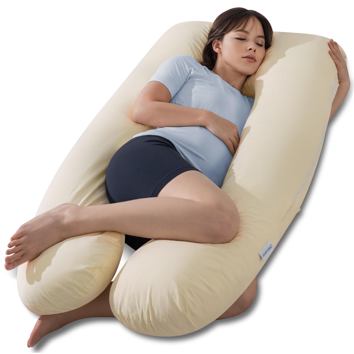 QUEEN ROSE U Shaped Pregnancy Pillow for Comfort and Support