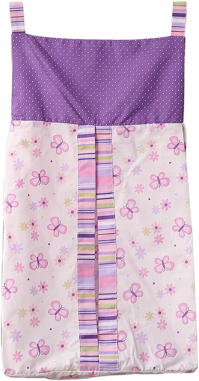 CribMATE Baby Diaper Stacker Purple Butterfly