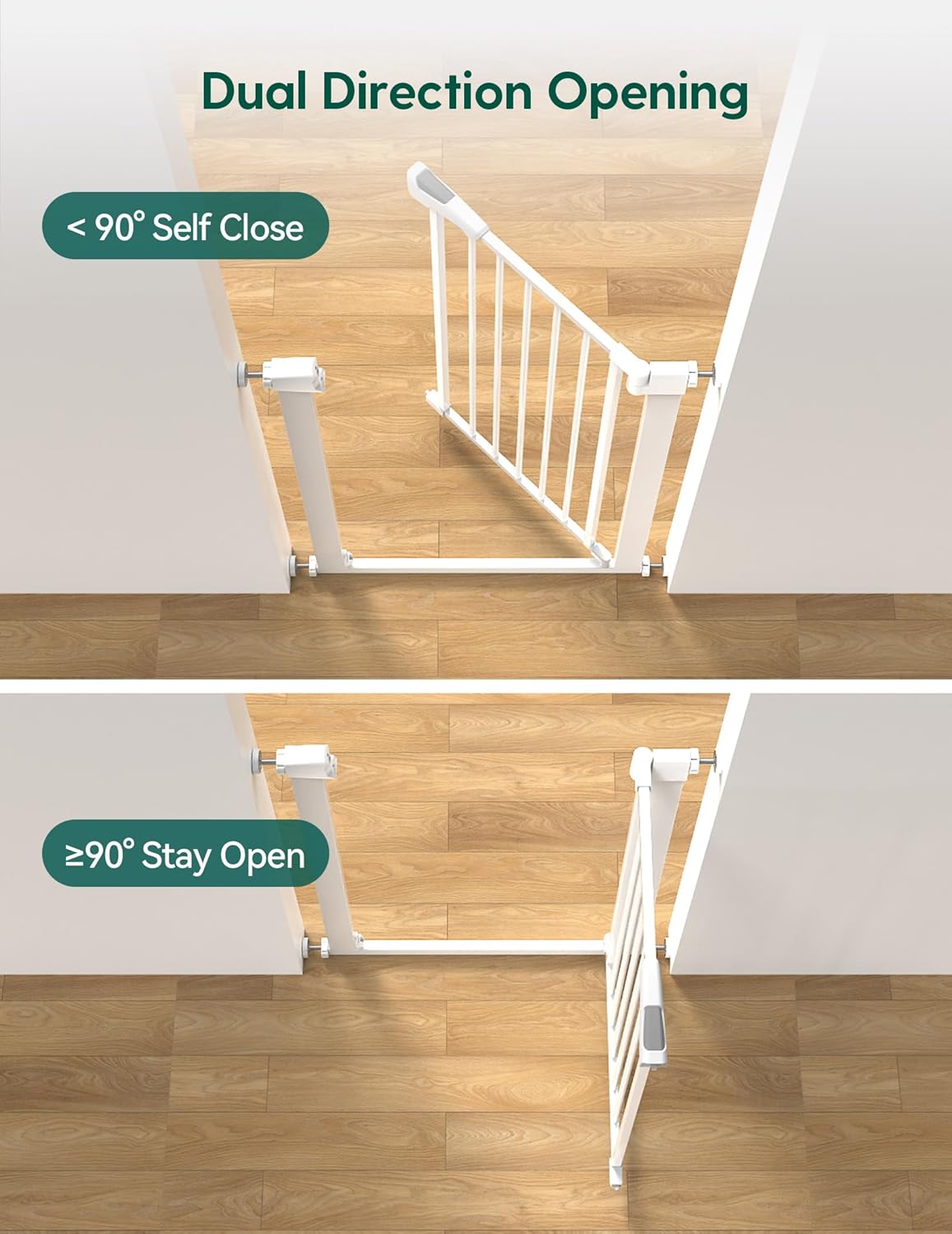 BABELIO 36 Tall Narrow Baby Gate with Auto-Close