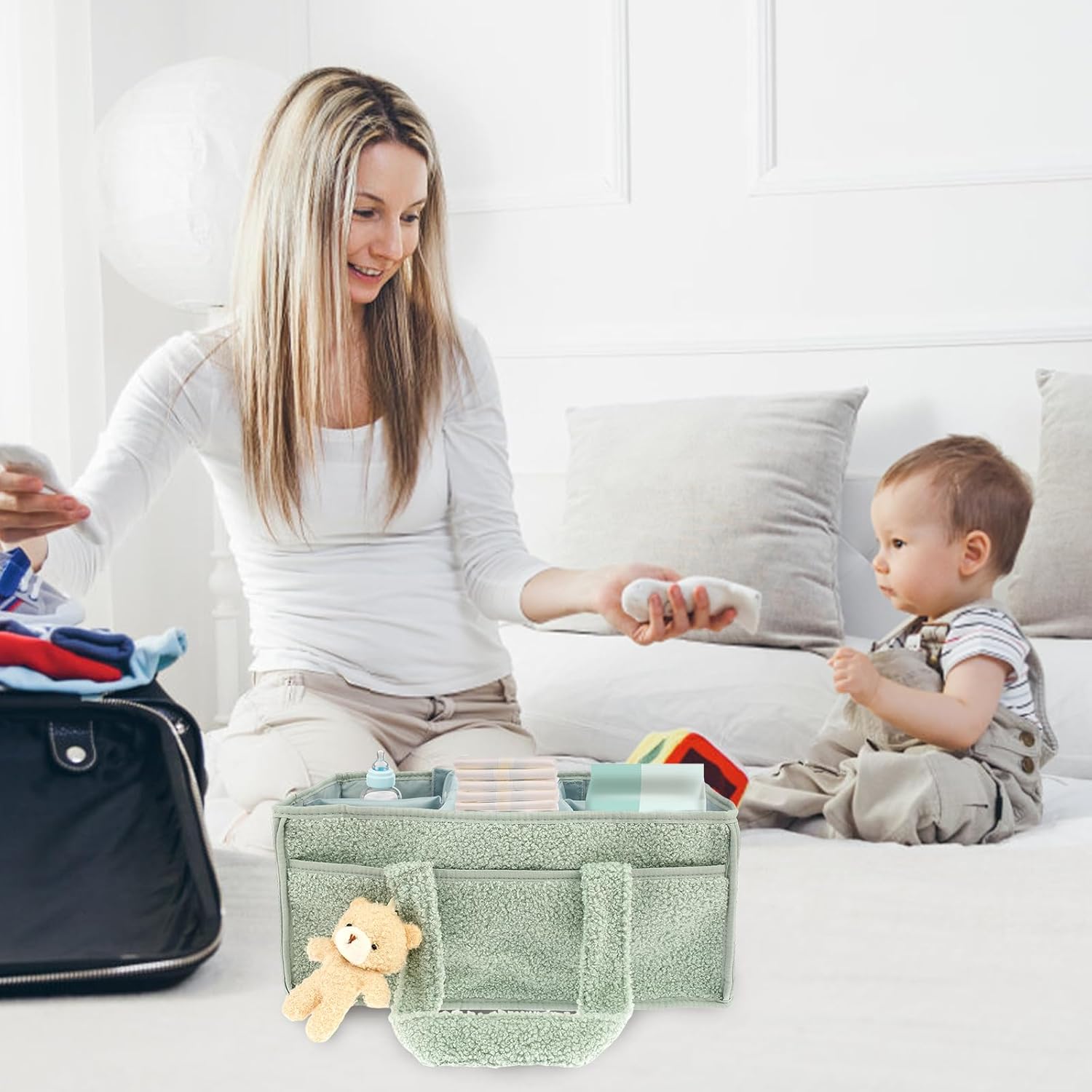 KTZCTPCA Baby Diaper Caddy Storage Basket