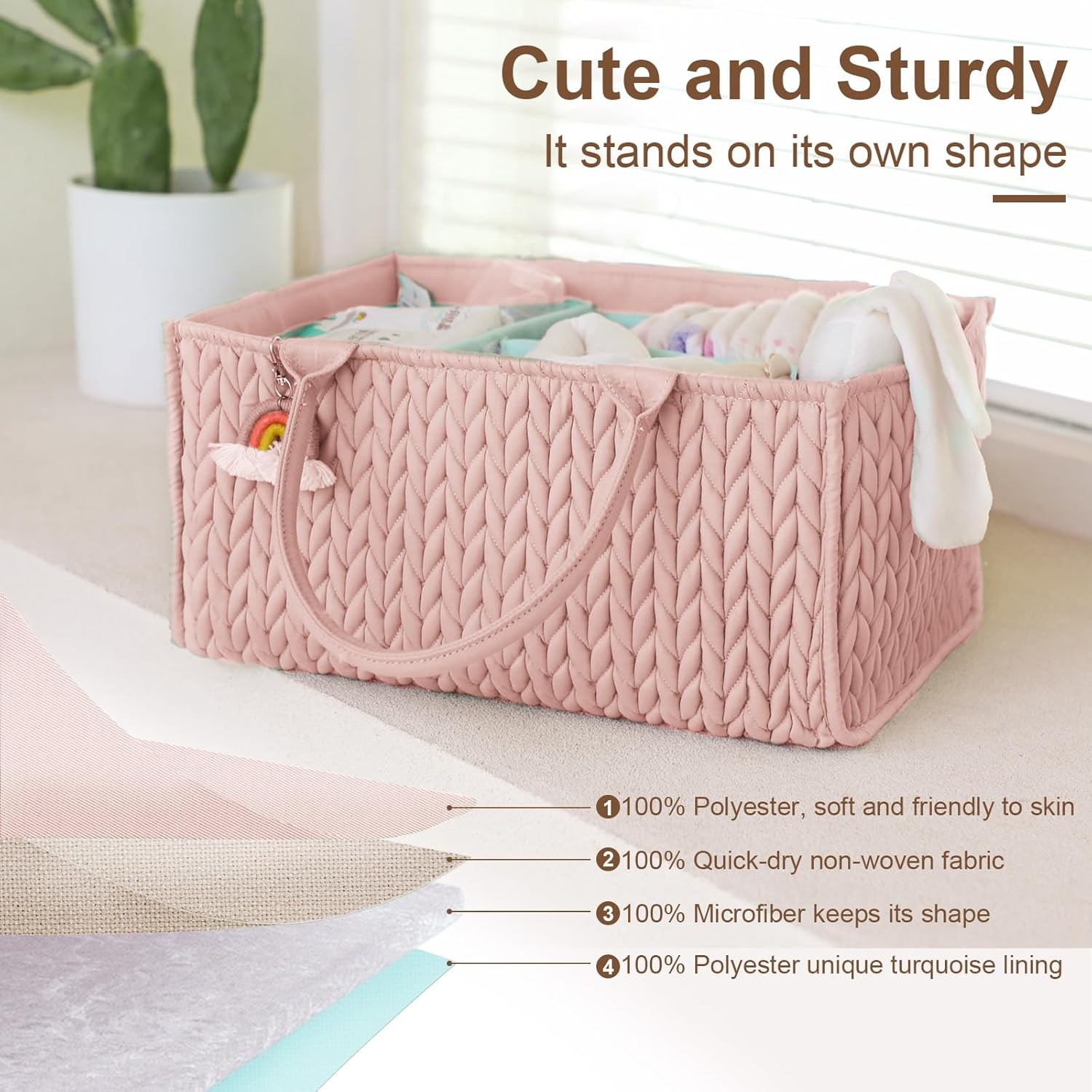 MOMINSIDE Diaper Caddy Organizer for Baby Nursery Storage