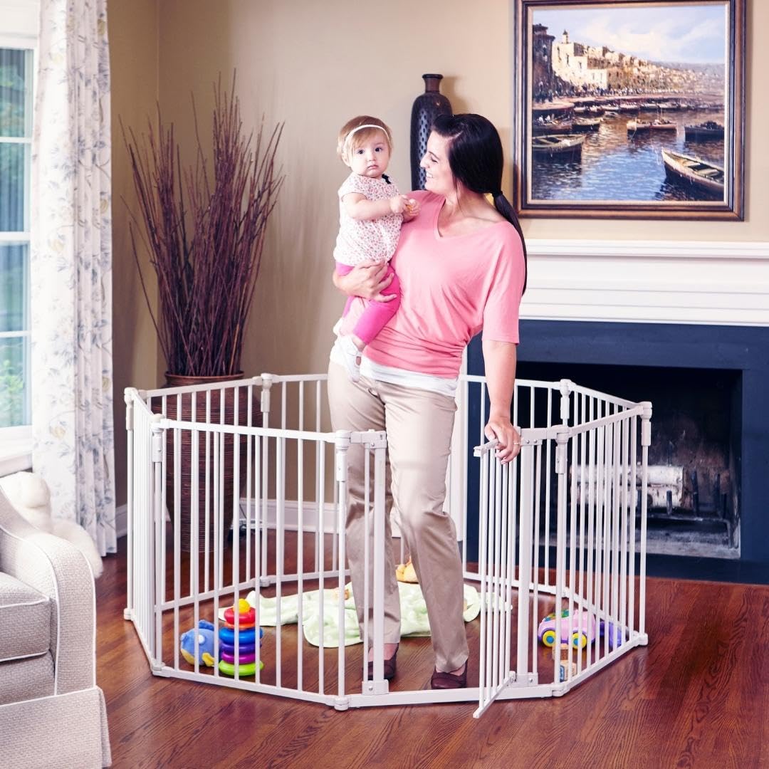 Toddleroo 3 in 1 Metal Superyard 199 Wide with Wall Mount Kit 1