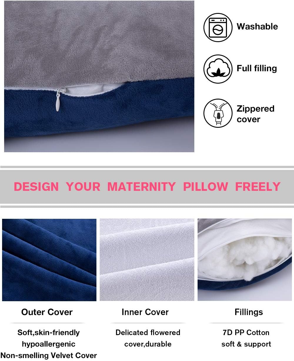 AS AWESLING 60in Full Body Pillow with Detachable Side