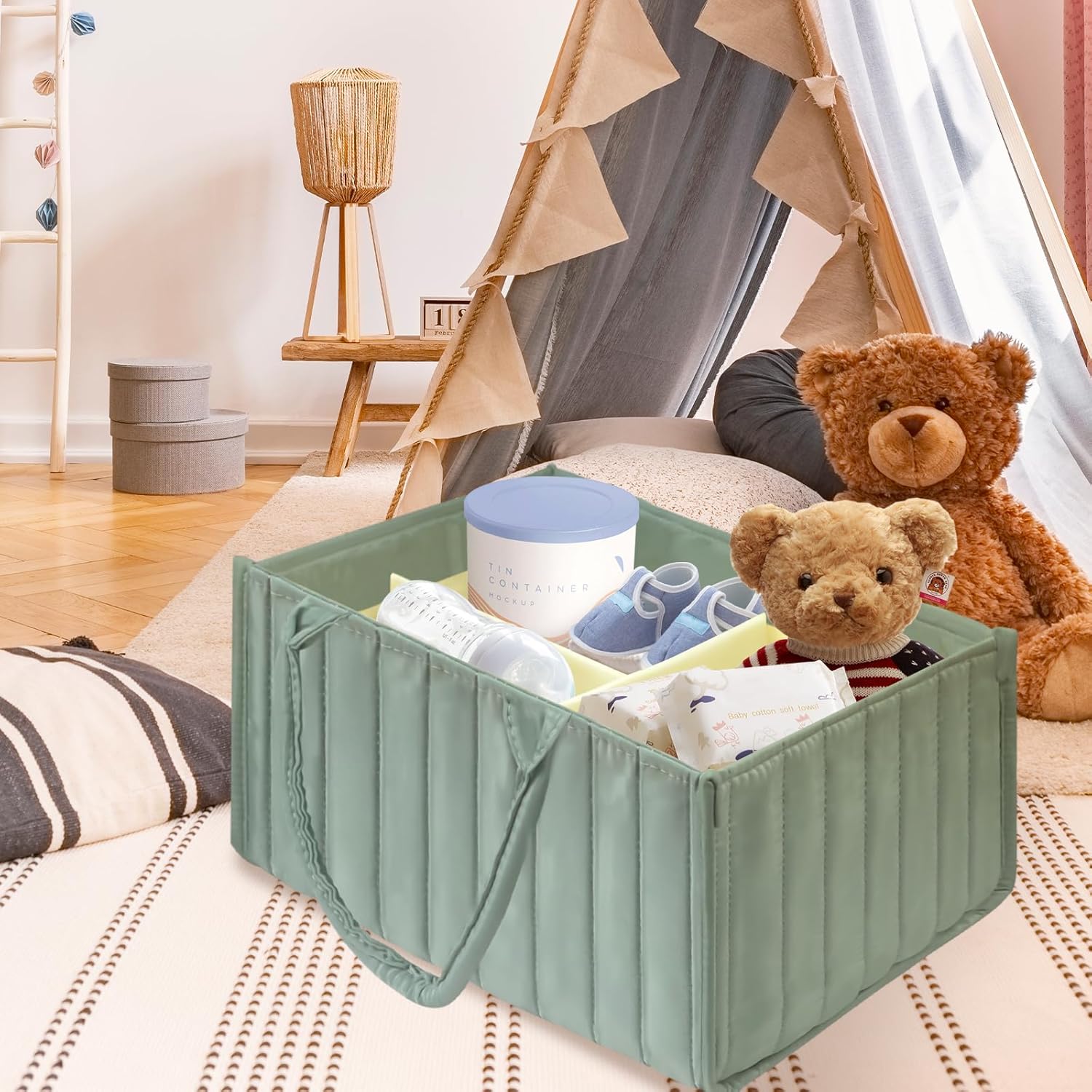 Baby Diaper Caddy Organizer Storage Basket