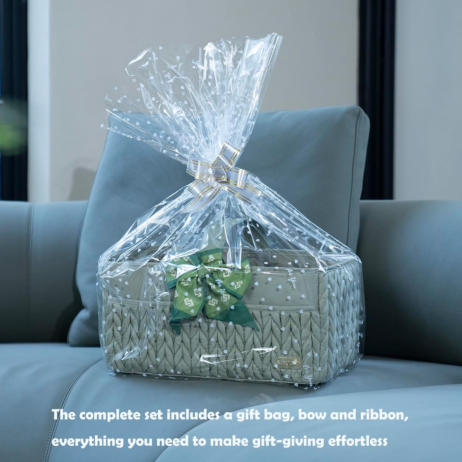 LUKJOJO Luxury Baby Diaper Caddy with Tote Bag